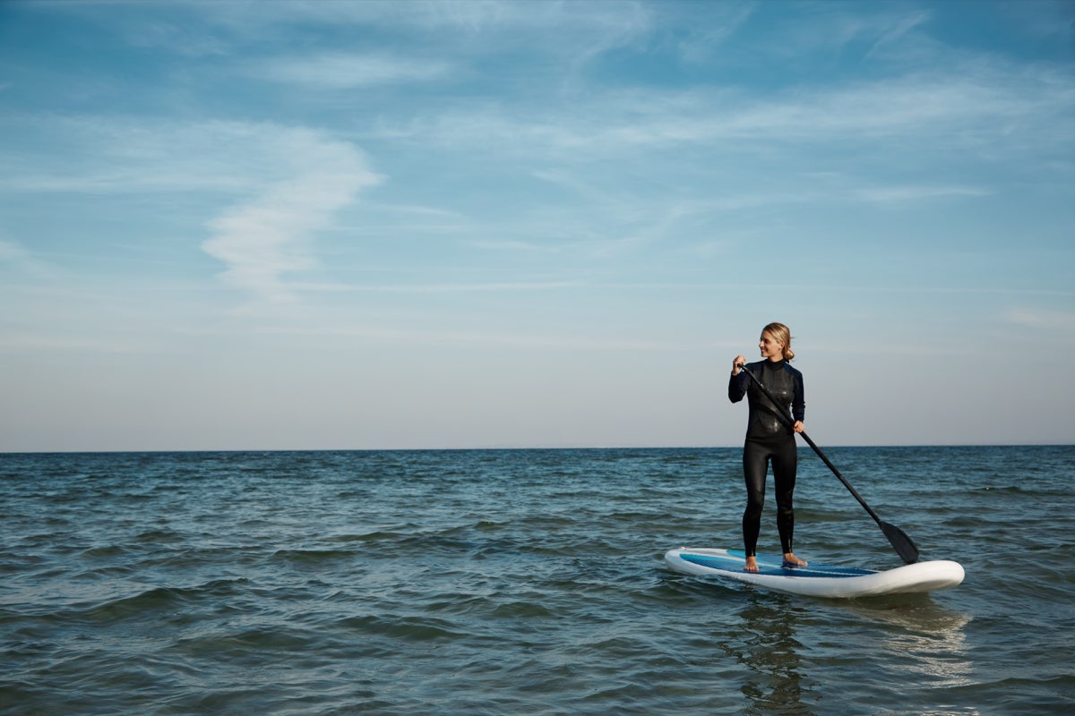 Person on a stand-up paddleboard